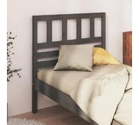 vidaXL Tête de lit Bois - 106x4x100 cm - Gris
