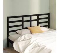 vidaXL Tête de lit - Bois massif de pin 206 cm - Noir
