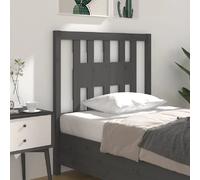 vidaXL Tête de Lit Accessoire de Lit Simple Meuble de Chambre à Coucher Tête de Cadre de Lit Intérieur Gris 96x4x100 cm Bois Massif de Pin
