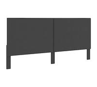 vidaXL Tête de Lit Cadre de Lit Rembourrée Tapissée Capitonnée Couchage Chambre à Coucher Maison Intérieur Gris Foncé Tissu 200x200 cm