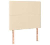 vidaXL Tête de lit Crème 100x5x118/128 cm Tissu