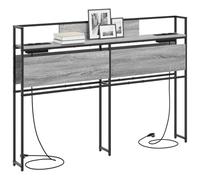 vidaXL Tête de lit de Rangement Sonoma Gris Bois d'ingénierie, Organisateur de Chambre Moderne, tête de lit Tendance avec étagères, Solution de Rangement, Station de Charge