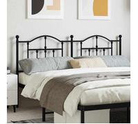vidaXL Tête de lit de remplacement métal noir 160 cm 353474