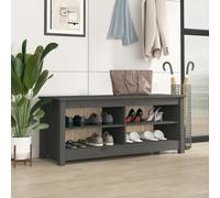 vidaXL Tête de lit Gris 105,5x4x100 cm Bois massif de pin