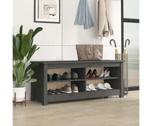 vidaXL Tête de lit Gris 105,5x4x100 cm Bois massif de pin