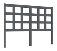 vidaXL Tête de lit Gris 125,5x4x100 cm Bois massif de pin