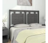 vidaXL Tête de lit - Gris 125,5x4x100 cm Bois massif de pin
