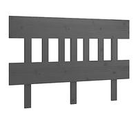 vidaXL Tête de lit Tête de cadre de lit Bois massif de pin Gris 143,5x3x81 cm