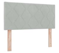 vidaXL Tête de lit Gris Clair 100 cm Velours | Tête de lit basse et stylée avec un motif chevron, Change-la selon ton envie, En polyester haut de gamme et bois massif