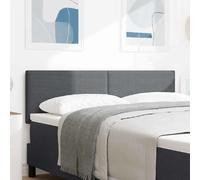vidaXL Tête de lit Gris foncé 160 cm Tissu en Velours côtelé, Tête de lit Tendance, Design Moderne rembourré, Mousse réglable, Tissu en Velours côtelé, Soutien pour Le lit
