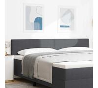 vidaXL Tête de lit Gris foncé 200 cm Tissu en Velours côtelé, Tête de lit Tendance, Design Moderne rembourré, Mousse réglable, Tissu en Velours côtelé, Soutien pour Le lit