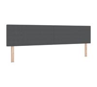 vidaXL Tête de lit Gris foncé 200 cm Tissu en Velours côtelé, Tête de lit Tendance, Design Moderne rembourré, Mousse réglable, Tissu en Velours côtelé, Soutien pour Le lit