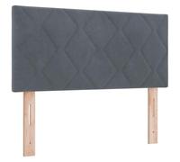 vidaXL Tête de lit Gris foncé 90 cm Velours, Tête de lit Moderne, Accessoire Sympa pour Le lit, Confort Optimal, Mousse Durable, Upgrade déco Chambre
