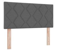 vidaXL Tête de lit Gris foncé Tissu | Motif géométrique simple qui en jette, Fabriqué en bois et tissu top qualité, Monté au mur, ça te fait gagner de la place