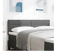 vidaXL Tête de lit LED avec bandes LED Gris foncé 160 cm tissu 3337993