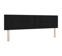 vidaXL Tête de lit LED avec Bandes LED Noir 180 cm Tissu | Look stylé avec des boutons qui déchire , Lumière douce pour une ambiance cosy , Tissu résistant et qui respire