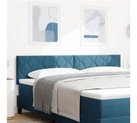 vidaXL Tête de lit LED bleu foncé Ensemble de 2 Bleu foncé Tissu 180 cm 3338250 Bleu