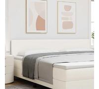 vidaXL Tête de lit LED Crème 200 cm Tissu en velours côtelé