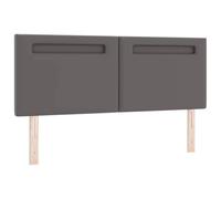 vidaXL Tête de lit LED Gris 144 cm Cuir synthétique | Tu peux facilement ajuster la hauteur selon ce qui te va, Avec ses lignes épurées, ça a un style vraiment contemporain, Fait