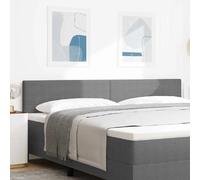 vidaXL Tête de lit LED Gris clair 200 cm Tissu en velours côtelé