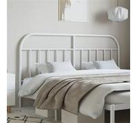 vidaXL Tête de lit métal blanc 150 cm, tête de lit pour lit double, tête de lit blanche,, tête de lit en métal Blanc G