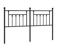 vidaXL Tête de lit métal Noir 180 cm