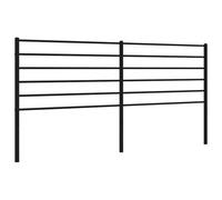 vidaXL Tête de lit métal Noir 193 cm, tête de lit en métal, tête de lit Noire, tête de lit pour lit Double