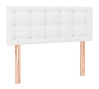 vidaXL Tête de Lit Meuble de Chambre à Coucher Accessoire de Lit Simple Tête de Cadre de Lit Intérieur Blanc 90x5x78/88 cm Similicuir