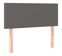 vidaXL Tête de Lit Meuble de Chambre à Coucher Accessoire de Lit Simple Tête de Cadre de Lit Intérieur Gris 100x5x78/88 cm Similicuir