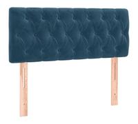 vidaXL Tête de Lit Meuble de Chambre à Coucher Accessoire de Lit Simple Tête de Cadre de Lit Intérieur Bleu Foncé 90x7x78/88 cm Velours