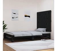 Wandhoofdbord 108x3x90 cm massief grenenhout zwart824877