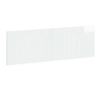 vidaXL Tête de lit Murale ALKMAAR Blanc Brillant Bois d'ingénierie, Chambre Moderne, tête de lit Murale résistante à l'humidité, Design Gain de Place, Meuble en Bois stylé