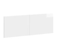 vidaXL Tête de lit Murale Breda Blanc Brillant Bois d'ingénierie, Tête de lit Moderne, résistante à l'humidité, Murale, Gain de Place, Bois, Meuble élégant et Pratique pour la Chambre
