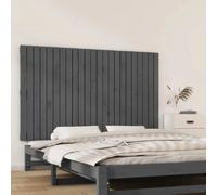 vidaXL Tête de lit murale Gris 147x3x90 cm Bois massif de pin
