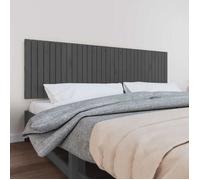 vidaXL Tête de lit murale 824830 Gris 204×3×60 cm en pin massif