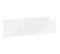 vidaXL Tête de lit Murale HAARLEM Blanc Brillant Bois d'ingénierie, Tête de lit Murale Moderne, résistante à l'humidité, Design élégant et Pratique avec Rangement Compact