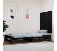 vidaXL Tête de lit murale - Noir 82,5x3x90 cm