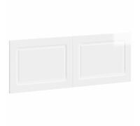 vidaXL Tête de lit Murale Utrecht Blanc Brillant Bois d'ingénierie, Tête de lit Murale Moderne, résistante à l'humidité, Gain de Place, Chic et Robuste en Bois agencé
