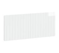 vidaXL Tête de lit Murale ZWOLLE Blanc Brillant Bois d'ingénierie, Chambre, Tête de lit Murale Moderne résistante à l'humidité, Solution de Rangement stylée, Design Compact en Bois