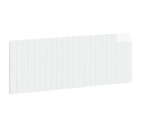 vidaXL Tête de lit Murale ZWOLLE Blanc Brillant Bois d'ingénierie, Chambre, Tête de lit Murale Moderne résistante à l'humidité, Solution de Rangement stylée, Design Compact en Bois