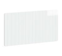 vidaXL Tête de lit Murale ZWOLLE Blanc Brillant Bois d'ingénierie, Chambre, Tête de lit Murale Moderne résistante à l'humidité, Solution de Rangement stylée, Design Compact en Bois