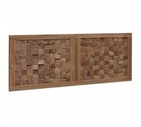 vidaXL Tête de lit Naturel Bois de Teck Massif, Tête de lit en Bois Rustique, Style Fermier, Fixation Murale, déco en Teck, Accent Cosy pour Chambre Moderne