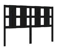 vidaXL Tête de lit Noir 125,5x4x100 cm Bois massif de pin
