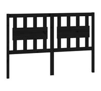 vidaXL Tête de lit Noir 125,5x4x100 cm Bois massif de pin