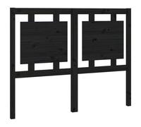 vidaXL Tête de lit Noir 125,5x4x100 cm Bois massif de pin