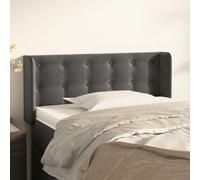 vidaXL Tête de lit Noir 126x4x100 cm Bois massif de pin
