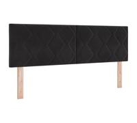 vidaXL Tête de lit Noir 160 cm Velours | Un look simple et élégant qui s'adapte à n'importe quelle pièce, Change la hauteur de la tête de lit pour être à l'aise,