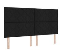 vidaXL Tête de lit Noir 180 cm tissu | Un motif moderne avec des blocs en diamant, Tout est inclus pour l'assemblage, Doux au toucher grâce à son revêtement en