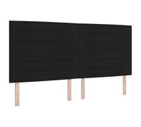 vidaXL Tête de lit Noir 200 cm Tissu, Tête de lit réglable, Design Moderne, rembourré, Solide, Touche Chic pour Une Chambre contemporaine