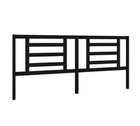 vidaXL Tête de lit Noir 206x4x100 cm Bois de pin massif
